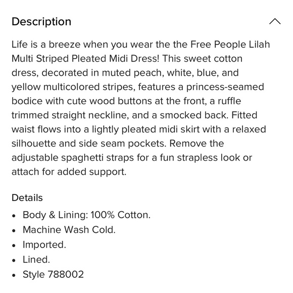 Anthropologie Free People Lilah Multi Striped Dress, small - Picture 7 of 8